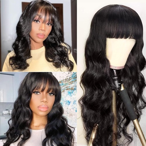 Human hair wig - with, bangs