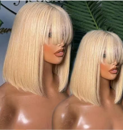 Blonde straight human hair - blonde,