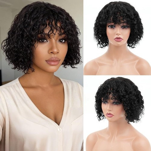 Curly bob wigs for women - for, 180%