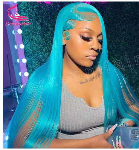 Blue colored straight lace - blue,