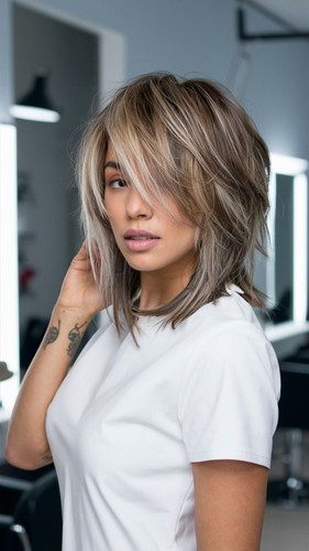 Ash brown with light blond - ash,