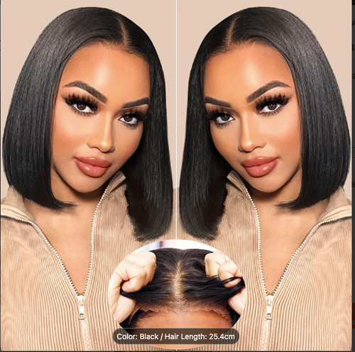 Human hair bob wig - wig, hd