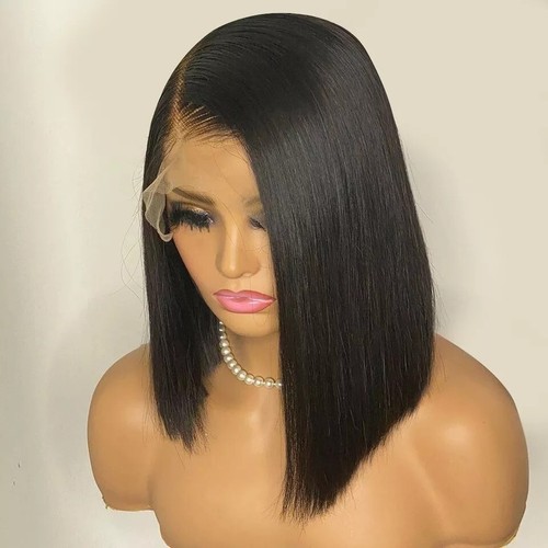 Lace wig straight human - , hair